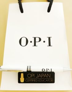 わたくしOPI JAPAN認定エデュケーターでもあります！